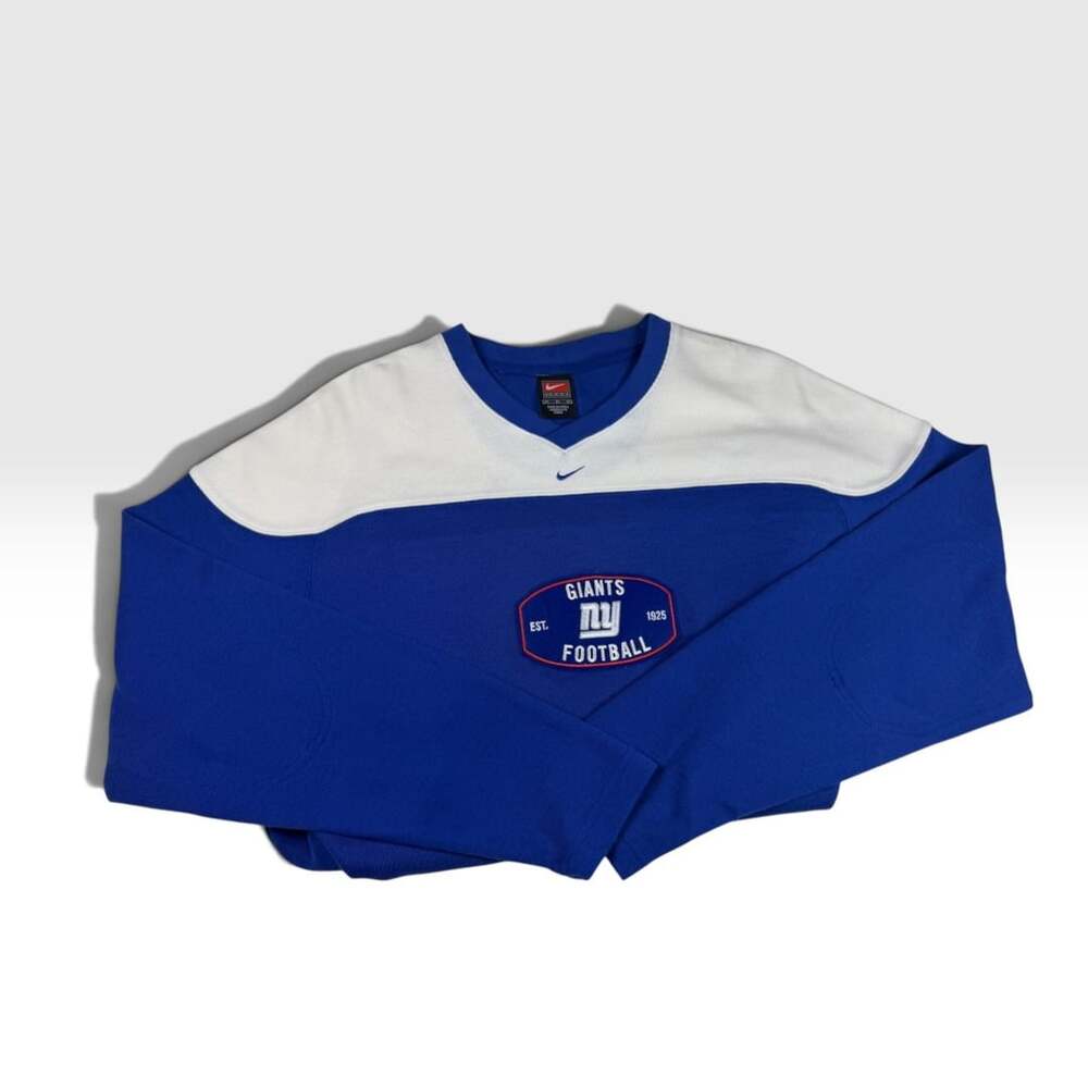 90s Nike New York Giants NFL Colorblock Pullover Sweatshirt M